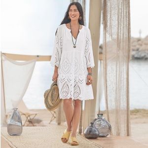 NWT Rubyyaya Sundance catalog Georgiana Dress white eyelet